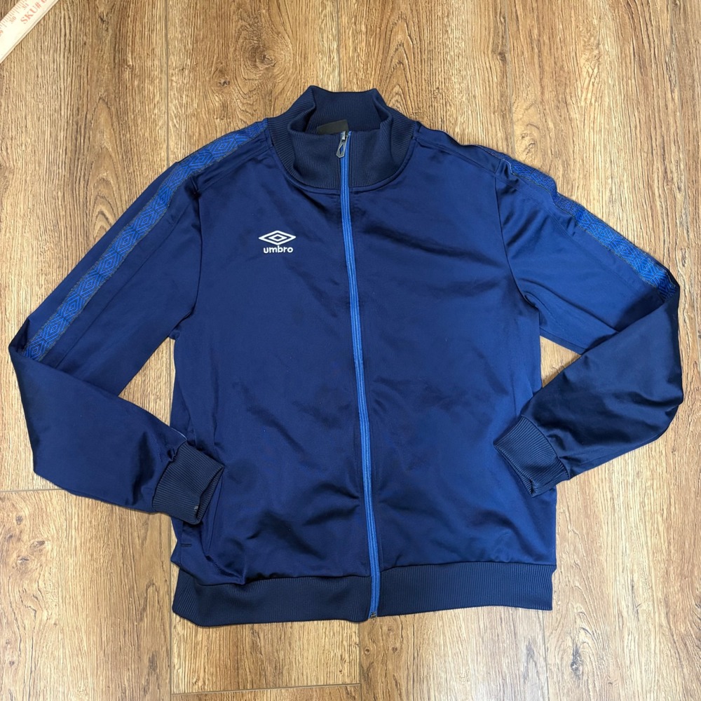 Umbro Navy Blue Track‎ Jacket Full Zip Athletic Sportswear Men's Medium Active